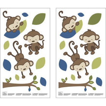 Load image into Gallery viewer, Little Bedding by NoJo 3 Little Monkeys 10pc Nursery in a Bag Crib Bedding Set, Blue