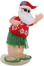 Load image into Gallery viewer, Home Accents Holiday Inflatable Santa Dances The Hula Airblown 6 ft. Pre-lit LED