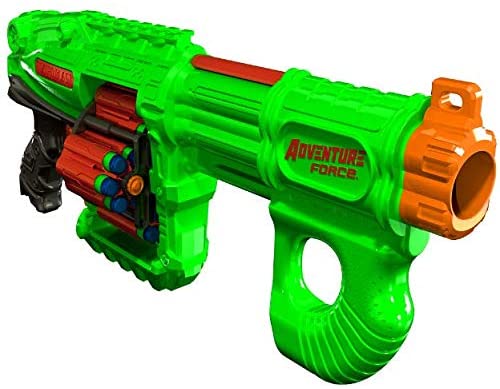 Adventure Force Quatroblast Superflip Quad-Drum Dart Blaster Features A Quad Rotation System with Four Rotating Cylinder-Drums, Shoots Upto 80 Feet, for Ages 8+