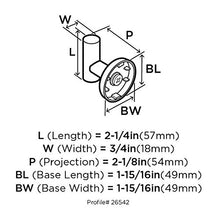 Load image into Gallery viewer, Amerock BH26542BBZ Arrondi Robe Hook 1-7/8&quot; Brushed Bronze/Golden Champagne