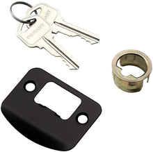 Load image into Gallery viewer, Westwood Matte Black Keyed Entry Lever with Square Rose