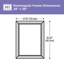 Load image into Gallery viewer, Rectangular Framed Mirror with Standard Glass and Flush Mount Hardware (28 x 36 (M1), Matte Black)