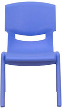 Load image into Gallery viewer, Flash Furniture Blue Plastic Stackable School Chair with 10-1/2-Inch Seat Height