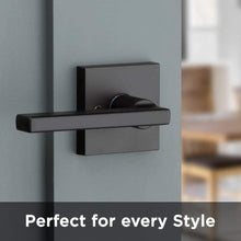 Load image into Gallery viewer, Kwikset Halifax Slim Square Lever Door Modern Contemporary Design Home Hallway Closet Passage Hardware handle