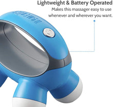 Load image into Gallery viewer, HoMedics, Quatro Mini Hand-Held Massager with Hand Grip, Battery Operated Vibration Massage, 4 Massage Nodes, Powered by 2 AAA Batteries (Included), Available in 3 Colors (Pink, Blue, or Teal)