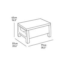 Load image into Gallery viewer, Keter Corfu 4 Piece Set All Weather Outdoor Patio Garden Furniture w/Cushions, Charcoal
