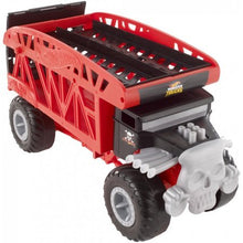 Load image into Gallery viewer, Unlock Storytelling and Imaginative Play with Cool,Fun and Exciting Hot Wheels Monster Truck Monster Mover,Large-Scale Transporter Stores up to 12 1:64 Scale Monster Trucks,Red/Black,Great Gift Idea