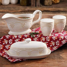 Load image into Gallery viewer, The Pioneer Woman Farmhouse Lace Butter Dish with Gravy Boat and Salt and Pepper Shakers