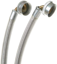 Load image into Gallery viewer, GE WX14X10011 Washing Machine Universal 6’ Stainless Steel 90° Elbow – 2 Hose Package