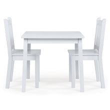 Load image into Gallery viewer, Tot Tutors Kids Wood Table and 2 Chairs Set, White (Daylight)