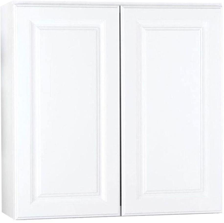 Hampton Bay 30x30x12 in. Wall Cabinet in Satin White