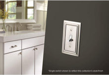 Load image into Gallery viewer, Architectural Decorative Double Switch Plate, Satin Nickel