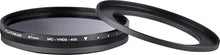 Load image into Gallery viewer, Platinum Series - 52mm, 58mm and 67mm Variable Neutral Density (ND) Lens Filter - Black - Model: PT-MC400VND67