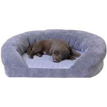 Load image into Gallery viewer, K&amp;H Pet Products Ortho Bolster Sleeper Pet Bed Medium Gray 30"