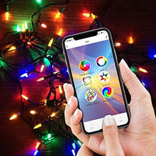 Load image into Gallery viewer, XODO Outdoor String Lights, Dream Color Christmas Lights with APP, Waterproof Color Changing LED String Lights for Wedding Party