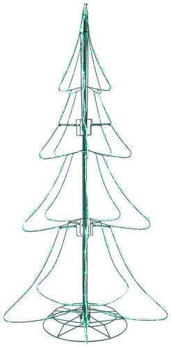 Home Accents Holiday 6 ft Green Twinkling Mini LED Tube Silhouette Tree