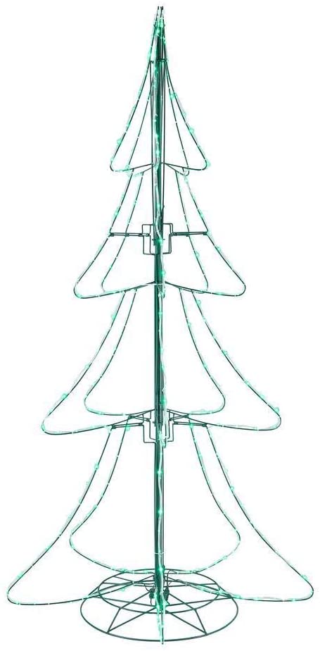 Home Accents Holiday 6 ft Green Twinkling Mini LED Tube Silhouette Tree