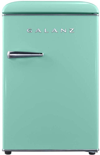 Galanz GLR25MGNR10 Retro Compact Refrigerator, Surf Green