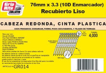 Load image into Gallery viewer, Grip-Rite GR014 Round Head 3-Inch by .131-Inch by 21 Degree Plastic Collated Vinyl Coated Framing Nail (4,000 per Box)