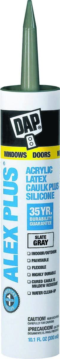 Dap 18118 11 Oz Slate Gray Alex Plus Acrylic Latex Caulk W/Silicone