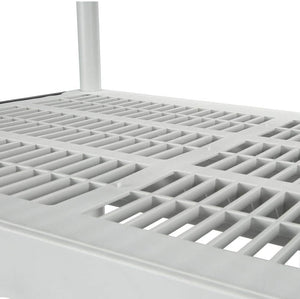 HDX 128974 36 in. W x 72 in. H x 24 in. D 5-Shelf Plastic Ventilated Storage Shelving Unit