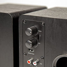 Load image into Gallery viewer, Crosley S100A-BK Bluetooth Enabled Powered Stereo Speakers, Black (Pair)