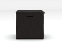 Load image into Gallery viewer, Suncast 60-Gallon Medium Deck Box - Lightweight Resin Indoor/Outdoor Storage Container and Seat for Patio Cushions and Gardening Tools - Store Items on Patio, Garage, Yard - Java