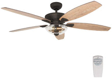 Load image into Gallery viewer, Home Decorators Collection Connor 54 in. LED Seville Bronze Dual-Mount Ceiling Fan with Light Kit and Remote Control