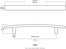 Load image into Gallery viewer, Arched 5-1/16 in. (128 mm) Center-to-Center Satin Nickel Drawer Pull (12-Pack)