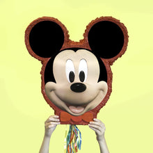 Load image into Gallery viewer, Mickey Mouse Shaped Drum Pull Party Pinata, 1ct
