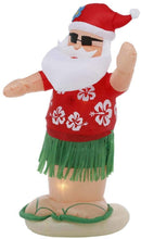Load image into Gallery viewer, Home Accents Holiday Inflatable Santa Dances The Hula Airblown 6 ft. Pre-lit LED