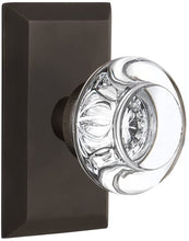 Load image into Gallery viewer, Nostalgic Warehouse Studio Plate with Round Clear Crystal Glass Knob