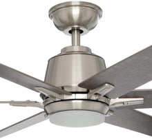 Load image into Gallery viewer, Kensgrove 64 in. LED Brushed Nickel Ceiling Fan with Remote Control