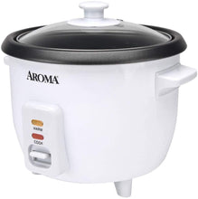 Load image into Gallery viewer, Aroma Housewares Aroma 6-cup (cooked) 1.5 Qt. One Touch Rice Cooker, White (ARC-363NG)