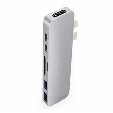 Load image into Gallery viewer, HyperDrive USB C Hub, Best Type-C Duo Adapter 50Gbps MacBook Pro 2018 2017 2016 13" 15", 7in2: USB-C 100W Power Delivery, USBC 5Gbps Data, 4K HDMI, microSD/SD Card Reader, 2xUSB 3.1 Ports SANHO