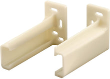 Load image into Gallery viewer, Prime-Line R 7265 Drawer Track Back Plate, 3/8 in. x 1 in, Plastic, White, 1 Pair (1 LH, 1 RH)
