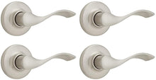 Load image into Gallery viewer, Kwikset Balboa Satin Nickel Passage Lever (4-Pack)