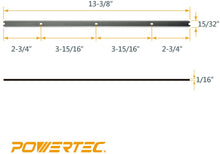 Load image into Gallery viewer, POWERTEC 128280 13-3/8 Inch HSS Planer Knives for Ridgid R4330, Set of 3