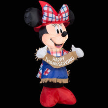 Load image into Gallery viewer, Gemmy Inflateables Holiday 70444 Air Blown Disney Minnie As Scarecrow Decor