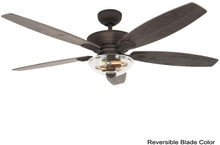 Load image into Gallery viewer, Home Decorators Collection Connor 54 in. LED Seville Bronze Dual-Mount Ceiling Fan with Light Kit and Remote Control