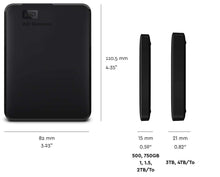 Load image into Gallery viewer, Western Digital 1TB Elements Portable External Hard Drive - USB 3.0 - WDBUZG0010BBK-WESN