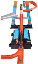 Load image into Gallery viewer, Hot Wheels Sky Crash Tower Track Set, 2.5+ ft / 83 cm High with Motorized Booster, Orange Track &amp; 1 Vehicle