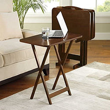 Load image into Gallery viewer, Mainstay 5pc Tray Table, Walnut