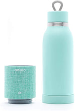 Load image into Gallery viewer, Aquio Double-Wall Steel Insulated Hydration Bottle with Rechargeable Bluetooth Wireless Speaker, Powered by iHome
