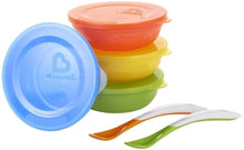 Load image into Gallery viewer, Munchkin 43877 4 Bowls/Lids 2 Spoons Love-A-Bowls Set