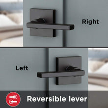 Load image into Gallery viewer, Kwikset Halifax Slim Square Lever Door Modern Contemporary Design Home Hallway Closet Passage Hardware handle