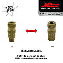 Load image into Gallery viewer, Milton Industries S-767 HI-Flo V-Style -FeetA,M,V-Feet 3/8-Inch MNPT Brass Body, Single