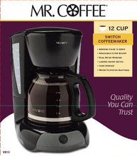 Load image into Gallery viewer, Mr. Coffee 12-Cup Switch Coffee Maker, Black