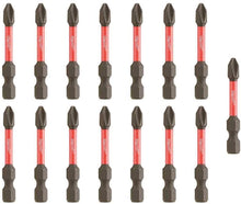 Load image into Gallery viewer, MILWAUKEE ELECTRIC TOOL 48-32-5004 Shockwave 2" Power Bit Phillips #2 15 Piece Contractor Pack