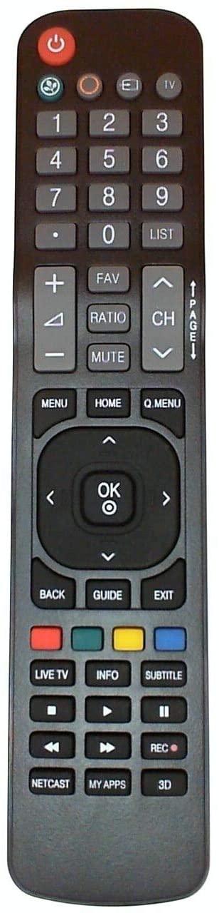 Insignia - Replacement Remote for LG TVs - Black